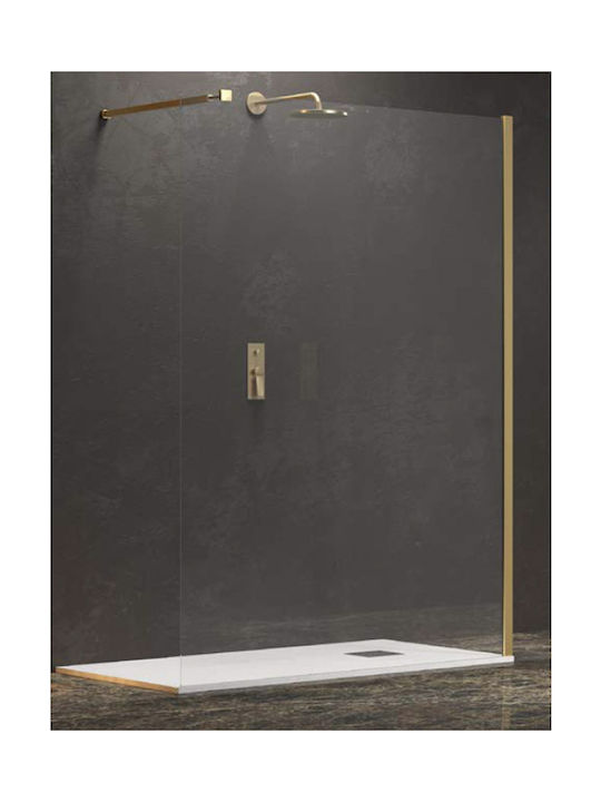 Karag Walkin 1 Shower Screen for Shower 110x200cm Clear Glass Oro