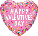 Balloon Foil Valentine's Day Heart Multicolour S Sprinkles 46cm