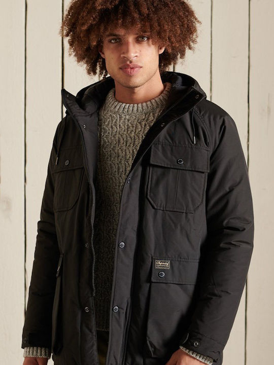 Superdry Mountain Winter Jacket Parka Black