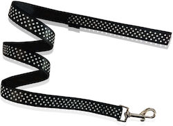 Pet Interest Lesă/Cordon Câine Curea Dots Mic în culoarea Negru 1.2m x 1.5cm 3323-S-1072