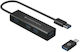 Conceptronic USB-Hub 4 Anschlüsse USB 3.0 mit USB-A / USB-C Anschluss