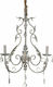 Keskor Chandelier with Crystals 3xE14 White 56cm 8965-3