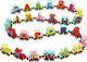 Fiko Magnetic Train With Letters Set with Train made of Wood for 3+ years+ Years