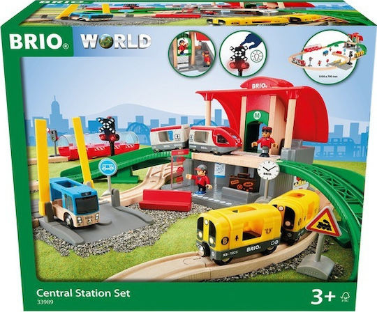 Brio Toys Central Station Set with Train made of Wood for 3++ Years