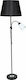 Keskor Floor Lamp H158xW42cm. with Socket for Bulb E27 Black