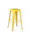 Metallic Garden Stool for Bar Outdoor Relix Yellow 42x42x76cm E5190,9W