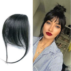 Hairpieces with Clip with Natural Hair Remy in Black Color 13cm Bangs No 1