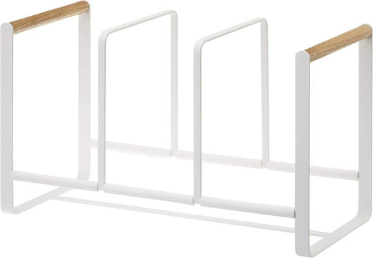 Yamazaki Cabinet Dish Rack Metallic in White Colour 16.5x34.5x20cm