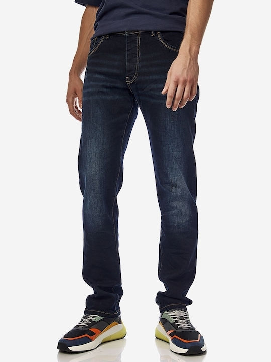 Herren Jeanshose Elastisch Marineblau