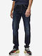 Herren Jeanshose Elastisch Marineblau