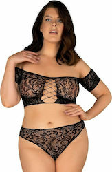 Obsessive Inessita Sexy Dessous-Sets Große Größen Schwarz 2 Stück
