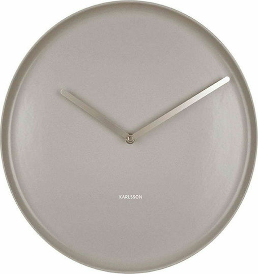 Karlsson Plate Wall Clock Ceramic Grey Ø35cm