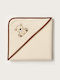 Beboulino Baby Bath Towel Hooded Bear Brown 90x90cm