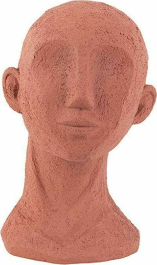Present Time Dekorative Büste aus Polyresin Face in Orange 17.5x15.5x28.4cm 1Stück
