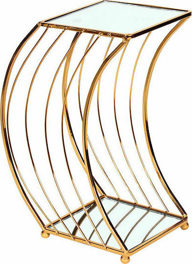 Keskor Decorative Space made of Metallic Gold 13x20x28cm 1pcs