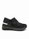 Ανατομικά Γυναικεία Slip-On Δερμάτινα Μαύρα