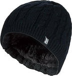 Heat Holders Beanie Beanie with Rib Knit in Bla...