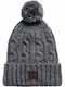 Superdry Trawler Pom Pom Beanie Ανδρικός Σκούφος με Πλεξούδες σε Γκρι χρώμα