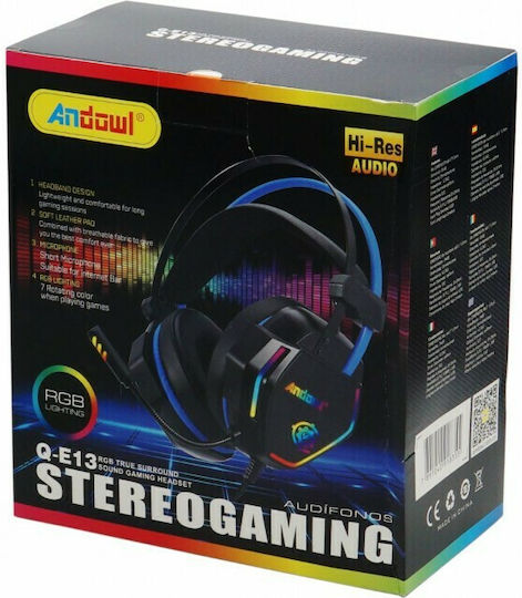 Andowl Q-E13 Over Ear Gaming Headset με σύνδεση 3.5mm