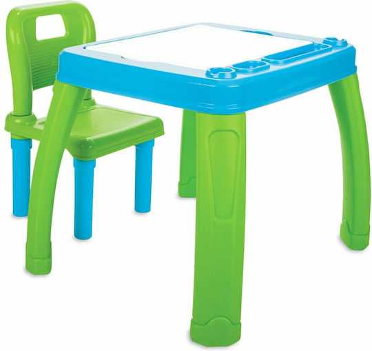 Kids Table and Chairs Set made of Plastic Blue/Green Jamara Kids Table and Chairs Set made of Plastic Blue/Green Jamara