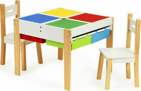Σετ Παιδικό Τραπέζι με Καρέκλες από Ξύλο Ecotoys