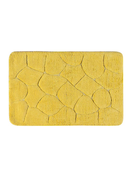 Beauty Home Non-Slip Bath Mat Cotton 3352 2021335200017 Yellow 60x90cm