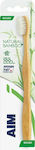 AIM Natural Bamboo Manual Toothbrush Soft White 1pcs