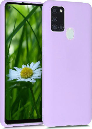 Soft Umschlag Rückseite Silikon Lila (Galaxy A21s)