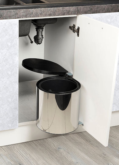 Starax Waste Bin Silver 10lt Starax Waste Bin Silver 10lt