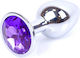 Jewellery Silver Butt Plug Purple