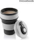 InnovaGoods Flahsie Becher Kunststoff mit Deckel Gray 350ml