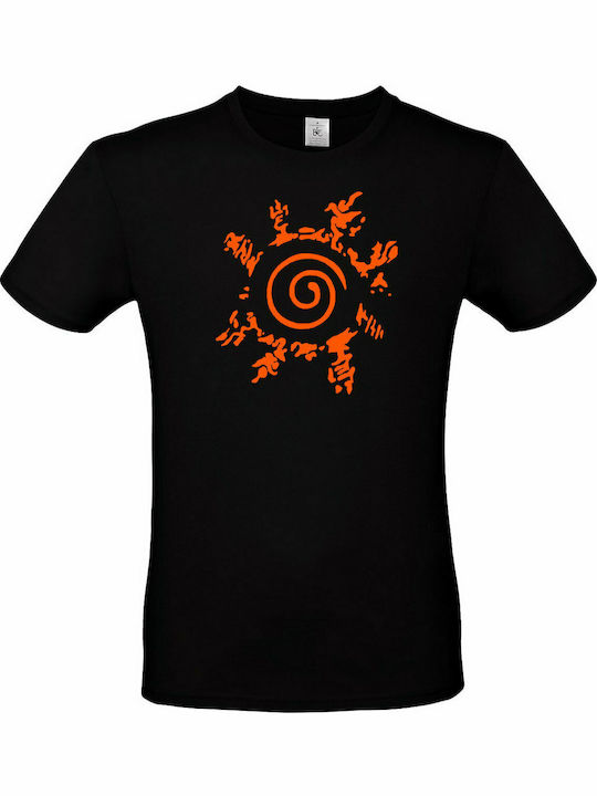 Anime Uzumaki T-shirt Naruto Black Cotton