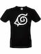 B&C Hidden Leaf Village Symbol Bloody T-shirt Наруто