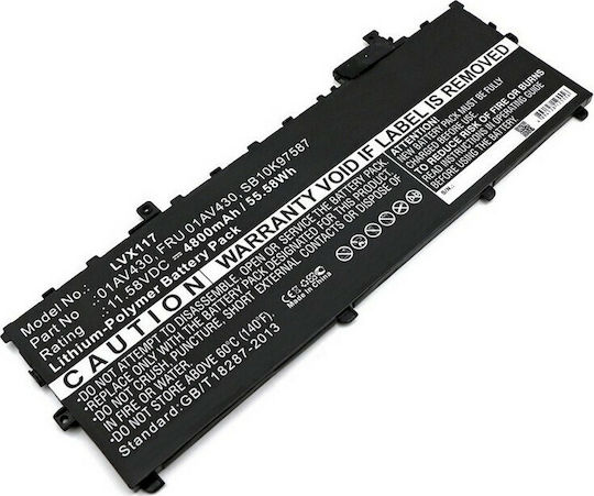 MultiEnergy Compatible Battery for Lenovo ThinkPad X1 Carbon 2017 with 4800mAh