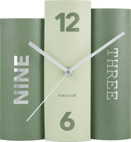 Karlsson Βοοκ Επιτραπέζιο Ρολόι Green KA5756GR