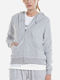 Women's Hooded Velvet Cardigan Gray