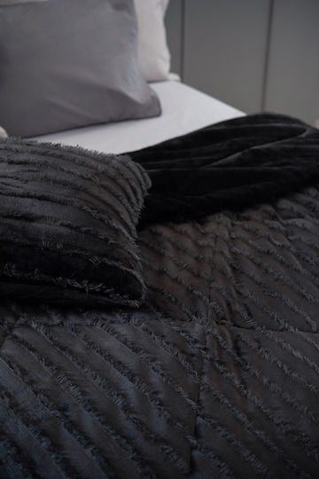 Palamaiki Μαξιλαροθήκη Gwen Black 50x50εκ.