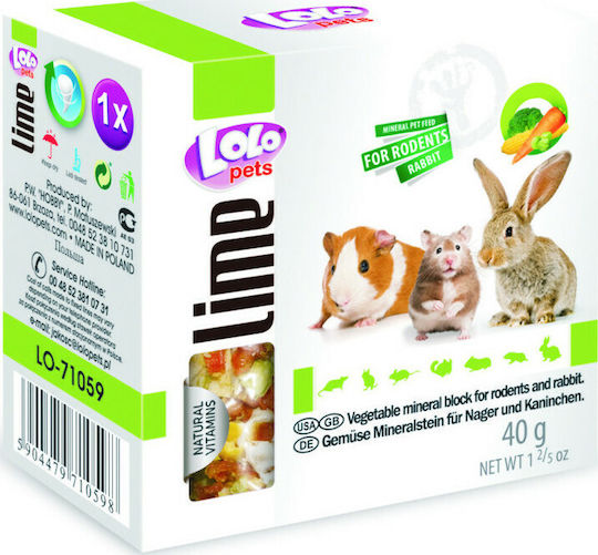 Lolo Pets Πέτρα Τρωκτικών με Λαχανικά Lime 40gr