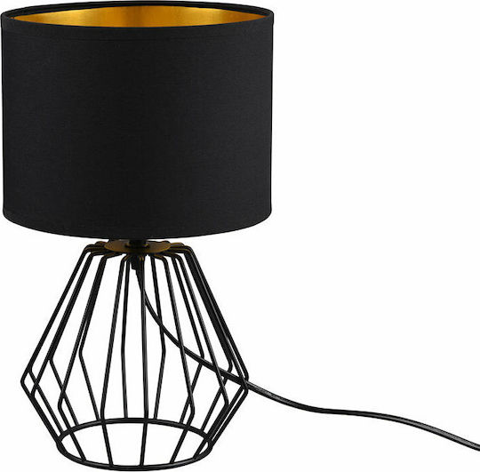 Trio Lighting Chuck Metal Table Lamp for Socket E14 with Black Shade and Base