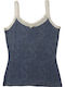 Women's T-Shirt with Spaghetti Strap Navy Blue