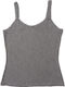 Women's T-Shirt with Spaghetti Strap Gray