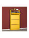 Flat Duo Wooden Shoe Organizer with 4 Shelves Yellow 73x26x157cm