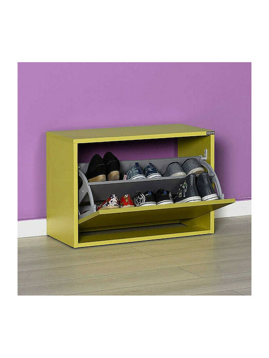 Holz Schuhschrank mit 1 Regal Green 60x30x42cm
