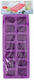 Alpina 17333 Plastic Ice Cube Tray 14 Slots Purple 2pcs