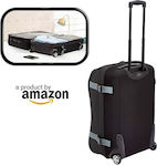 Comfort Luxury Luggage Medium Travel Suitcase Fabric Black with 2 Wheels Height 63cm