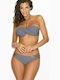 Marko Bikini Set Strapless Top & Slip Bottom M-557 Gray 141685