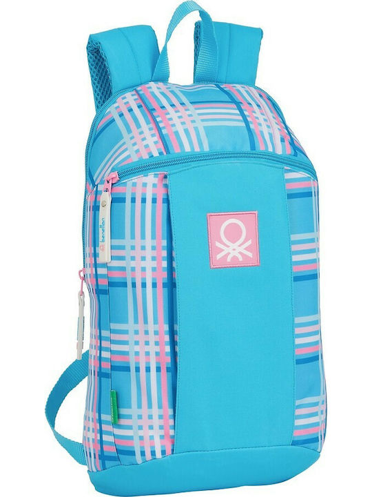 Benetton Casual Schulranzen Rucksack Kindergarten in Hellblau Farbe