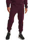 Under Armour Men's Sweatpants with Rubber Burgundy