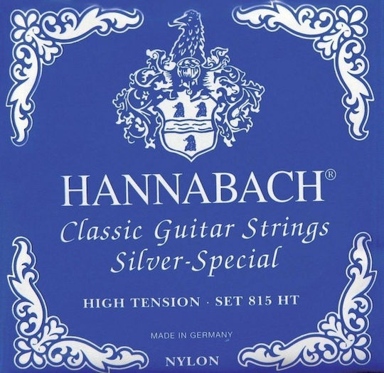 Hannabach 815 Silver Special Blue High Tension Single Nylon Classical Guitar String E1 (Mi)
