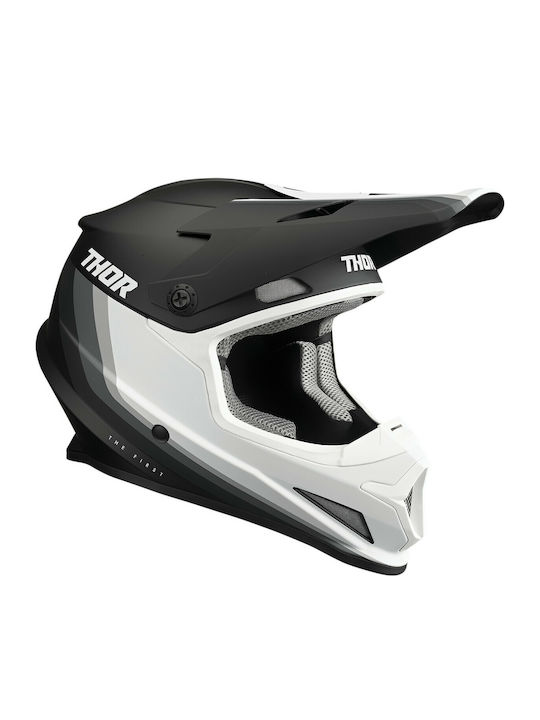 Thor Sector Runner Black/White Κράνος Μηχανής Motocross DOT / ECE 22.05